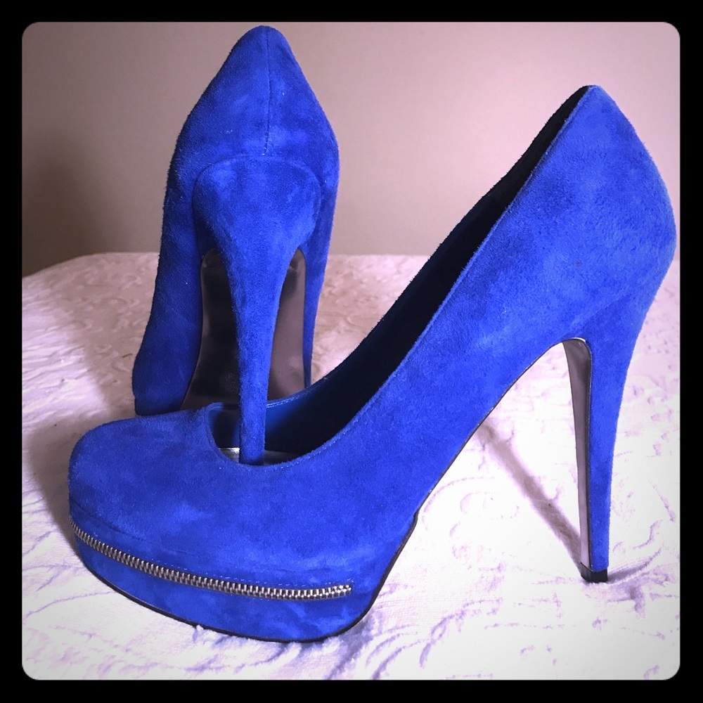 COPY - Steve Madden Blue Suede Pumps